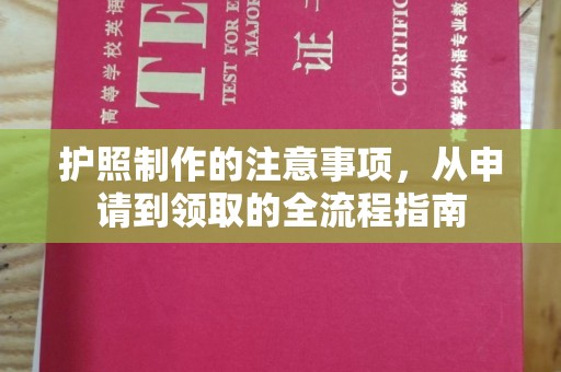 中国台湾护照制作的注意事项，从申请到领取的全流程指南
